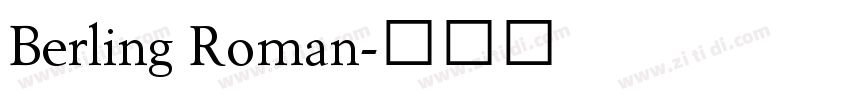 Berling Roman字体转换